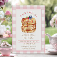 Pink Fruit Pancake Baby Shower Brunch