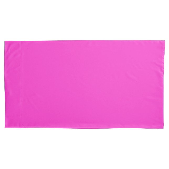 Pink Fuchsia colour Easily Customise This Pillowcase (Front-Left)