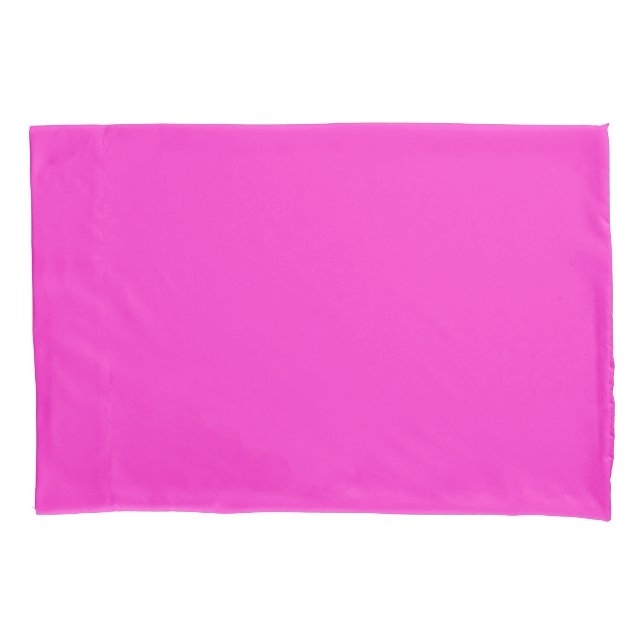 Pink Fuchsia colour Easily Customise This Pillowcase (Front-Left)