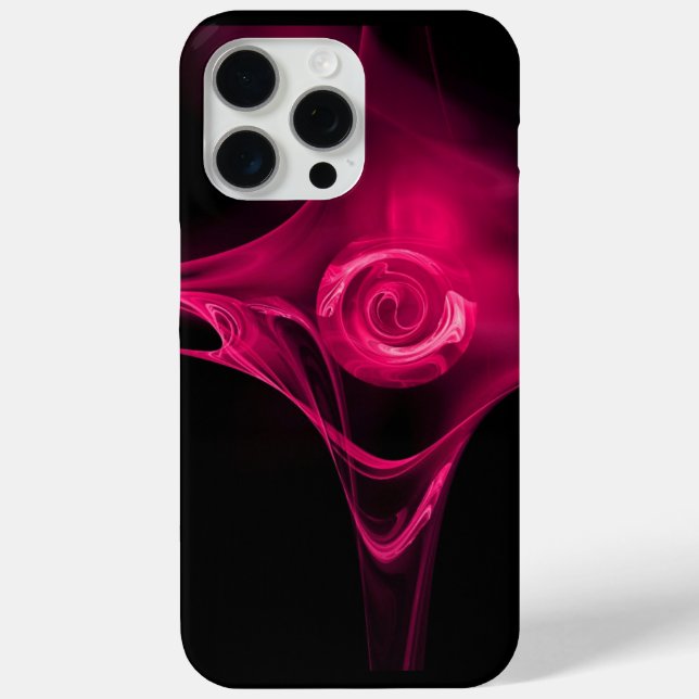 PINK FUCHSIA FRACTAL ROSE Case-Mate iPhone CASE (Back)