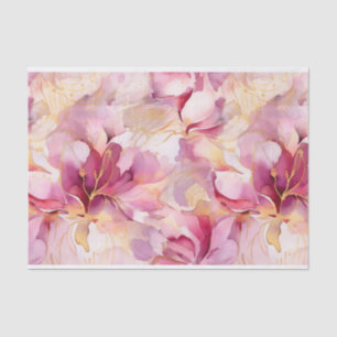 Pink Fuchsia Modern Abstract Lilies Tissue Paper