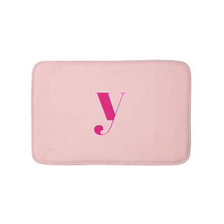 Pink & Fuchsia Personalised Monogram Initial Bath Mat
