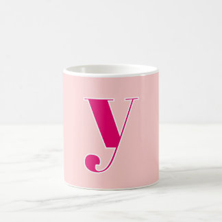 Pink & Fuchsia Personalised Monogram Initial Coffee Mug