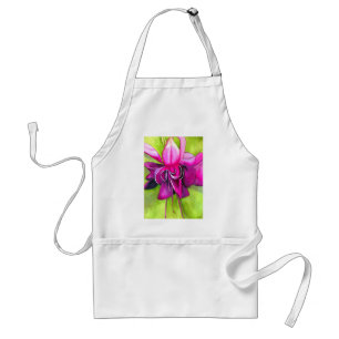 Pink Fuchsia pop art watercolour flower Standard Apron