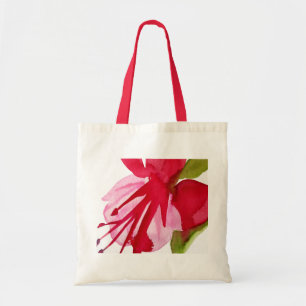 Pink Fuchsia pop art watercolour flower Tote Bag