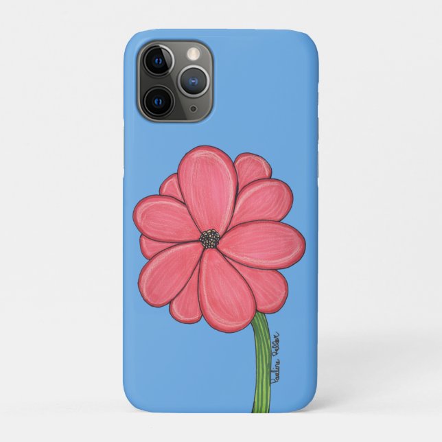 Pink Full Flower Case-Mate iPhone Case (Back)
