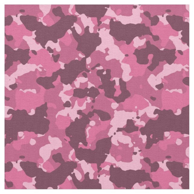 Pink Fun Camouflage Camo Military For her Fabric (Close Up)