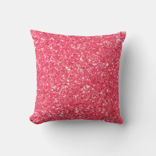 Pink fun sparkle glitter pattern cushion