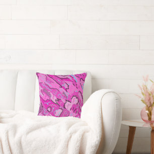 Pink! Fun with Abstract Art  Cushion