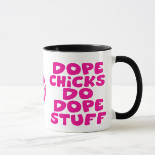 Pink Funk Afro Chick Dope Stuff Mug