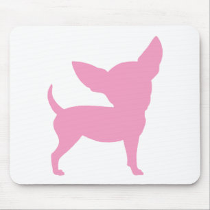 Pink Funny Chihuahua Mouse Mat