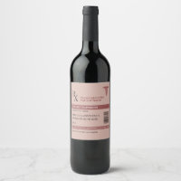 Pink Funny Rx Prescription Wine Label for Nurse