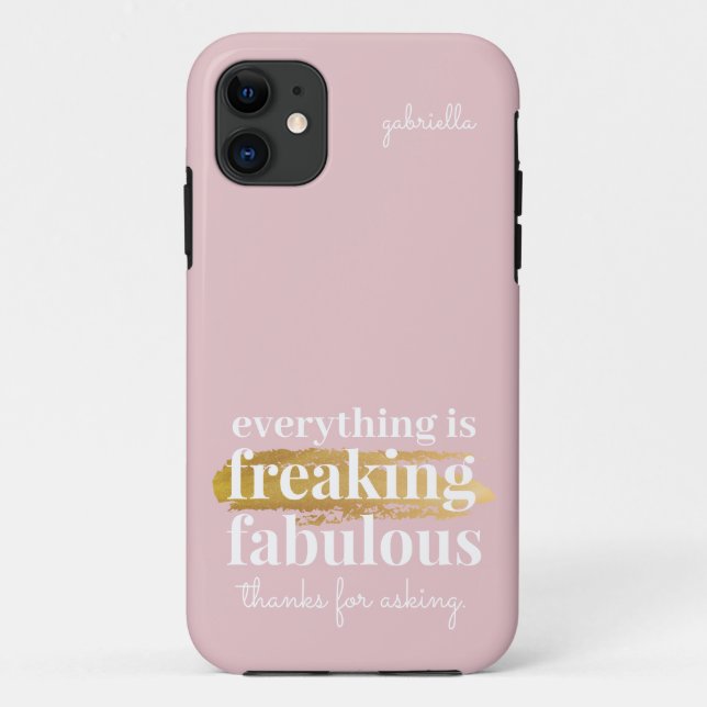 Pink Funny Sarcastic Quote Case-Mate iPhone Case (Back)