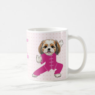 Pink – Funny Shih Tzu Martial Arts Dog Coffee Mug