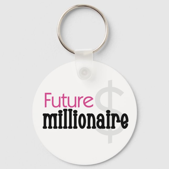 PINK FUTURE MILLIONAIRE KEY RING (Front)