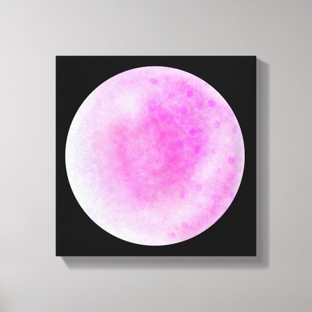 Pink Galaxy Orb – Pink and White Canvas Print (Front)