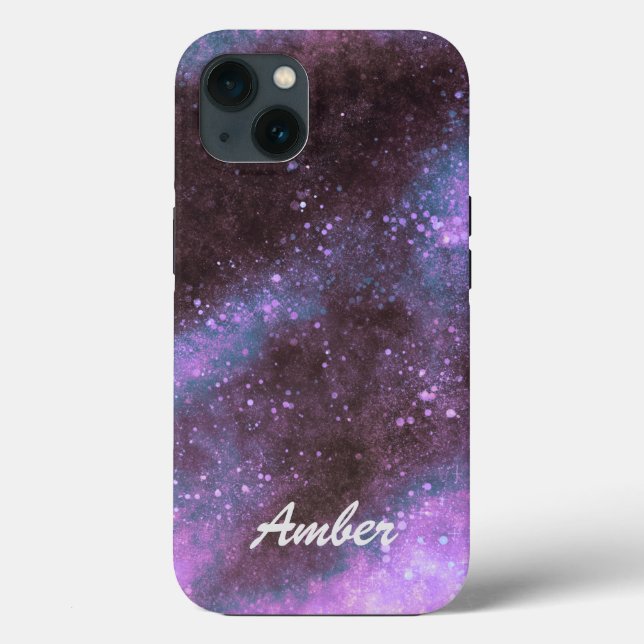Pink Galaxy Sparkles Abstract Personalised Case-Mate iPhone Case (Back)