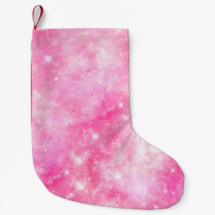Pink Galaxy Universe Small Christmas Stocking