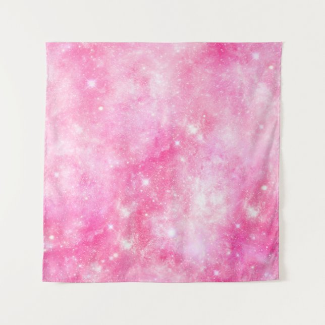 Pink Galaxy Universe Tapestry (Front)