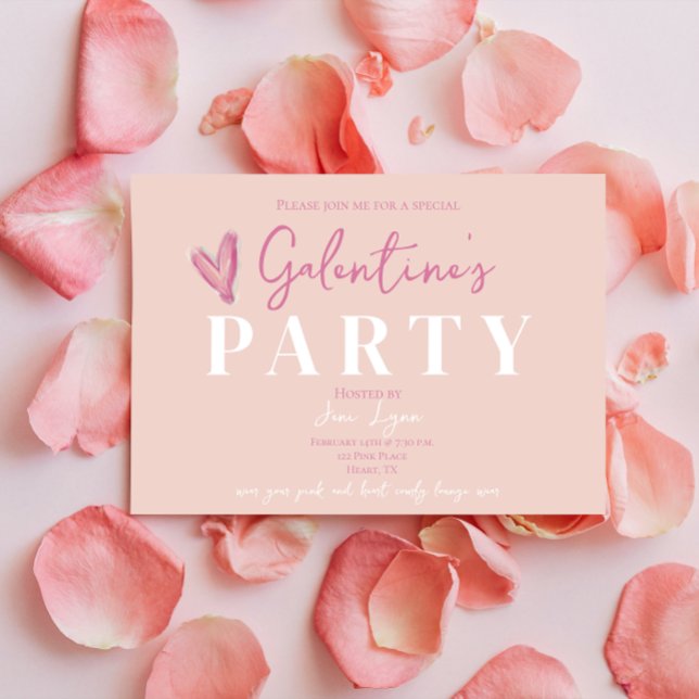 Pink Galentines Girl Friends Party Invitation (Pink Galantines Girl Friends Party Invitation
)