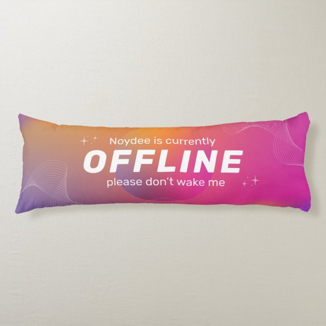 Pink Gamer Offline, Sleeping Body Cushion (Front)
