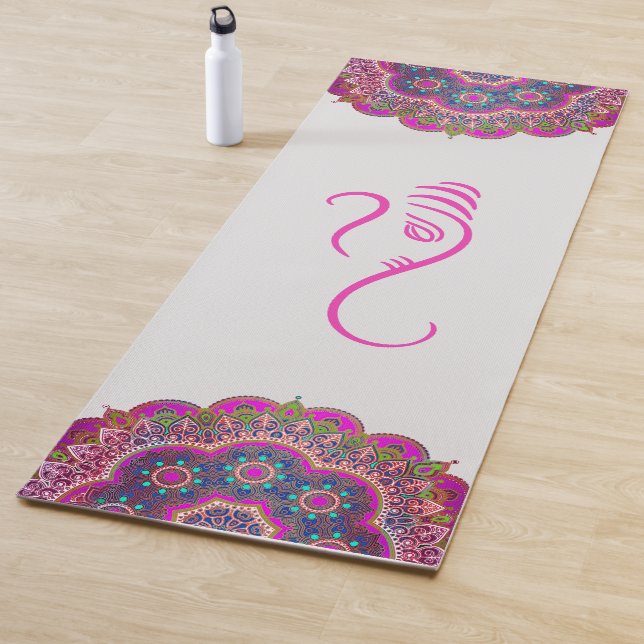 Pink Ganesha and Mandalas Yoga Mat (In Situ)