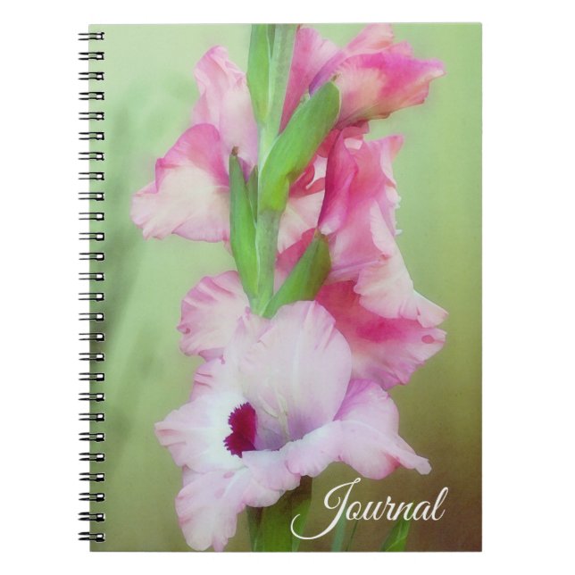 Pink Garden Flowers Art Journal Personalise (Front)