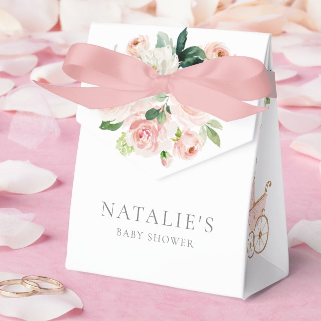Pink Garden Girl Baby Shower Favour Box (Wedding)