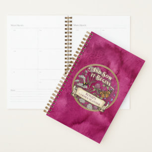 Pink Garden Planner – Custom Notebook