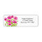 Pink Garden Poppy Flowers Label