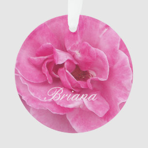 Pink Garden Rose Ornament