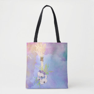 Pink Garlic Braid Tote Bag