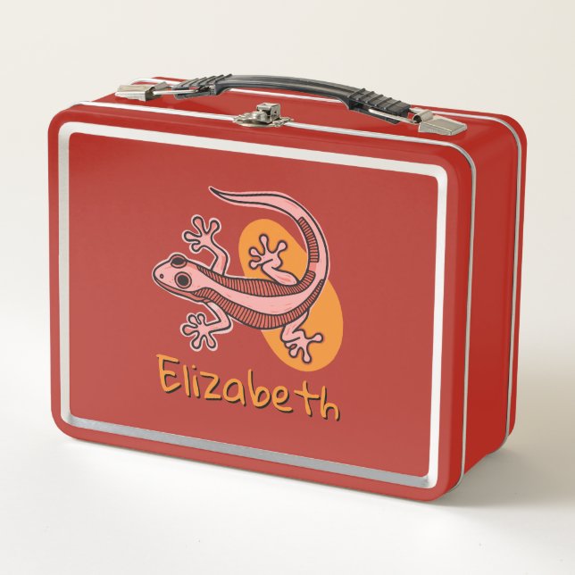 Pink Gecko Kids  Metal Lunch Box (Front)