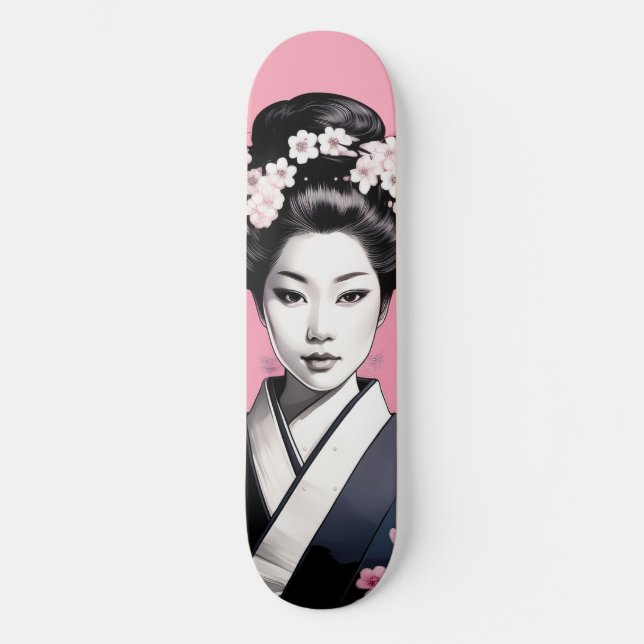 Pink Geisha Skateboard (Front)