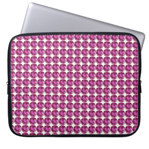 Pink Gemstone Pattern Laptop Sleeve