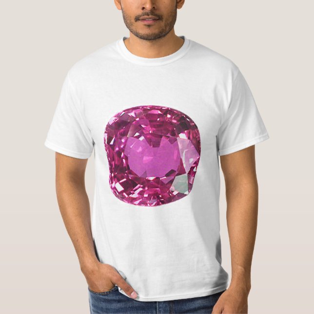 Pink Gemstone Pattern T-Shirt (Front)