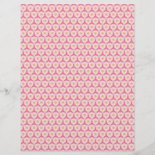 Pink Geometric Baby Pattern Scrapbook Paper Pages