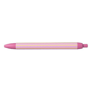 Pink Geometric Blue Ink Pen