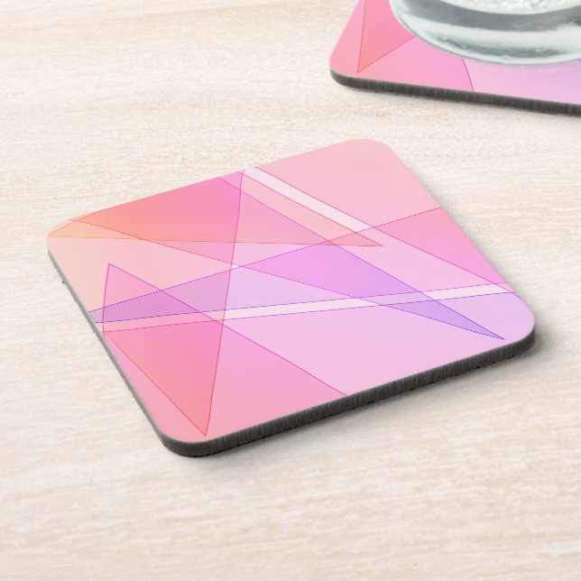 Pink Geometric  Coaster (Left Side)