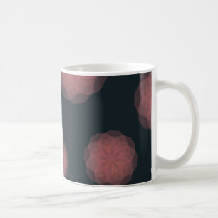 Pink, geometric, cool, trendy flower abstraction coffee mug