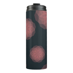 Pink, geometric, cool, trendy flower abstraction thermal tumbler