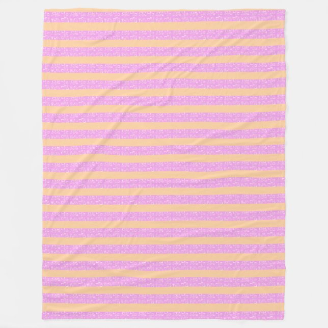 Pink Geometric  Fleece Blanket (Front)