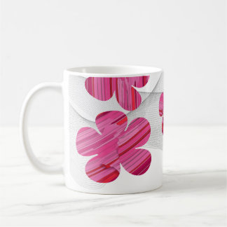 Pink geometric flower mug