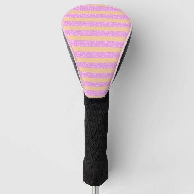 Pink Geometric  Golf Head Cover (Front)