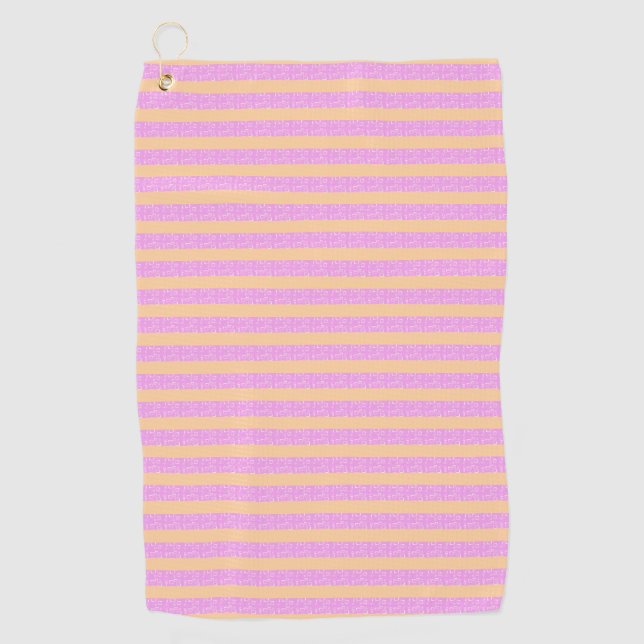 Pink Geometric  Golf Towel (Front)
