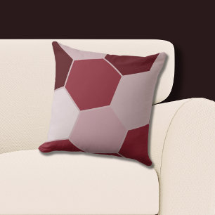 Pink Geometric Hexagon Pattern Cushion