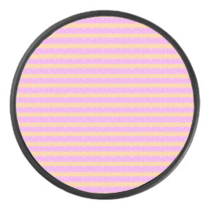Pink Geometric  Hockey Puck
