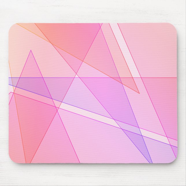Pink Geometric  Mouse Mat (Front)