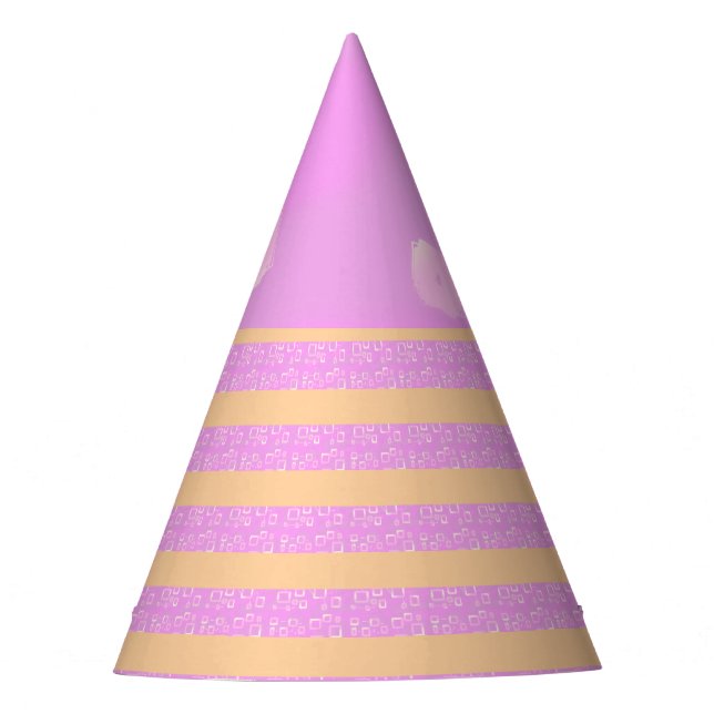Pink Geometric  Party Hat (Front)