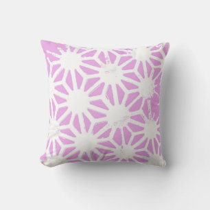Pink geometric pattern cushion